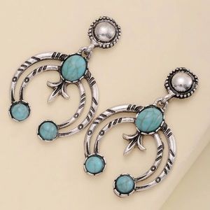 Turquoise Naja style earrings